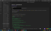 My electronic lab notebook, using Obsidian. This is me downloading many genomes for outcomes for patients infected with Klebsiella pneumoniae.
