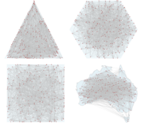 Network layouts I was playing with, to fill any shape.